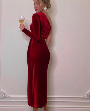 Rochie Mata Grena - FASHIONINSPIRATION.RO