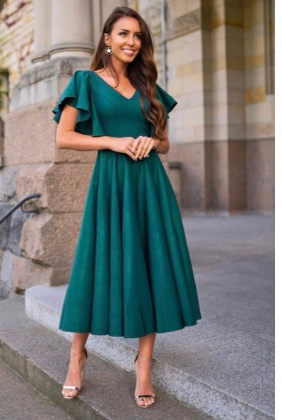 Rochie Elora Verde inchis