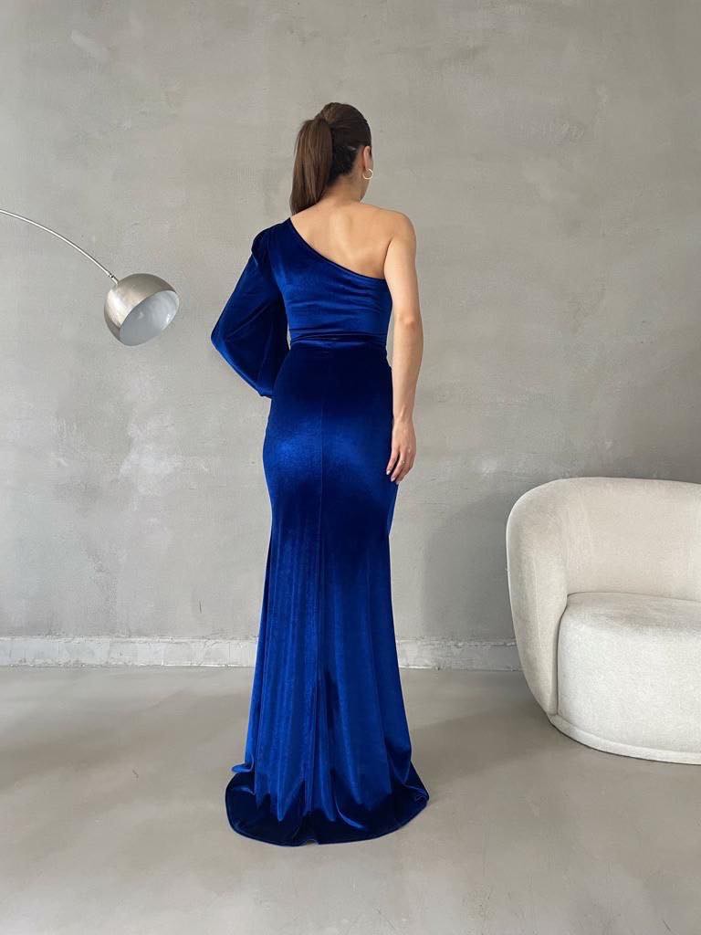 فستان فاسيا الأزرق