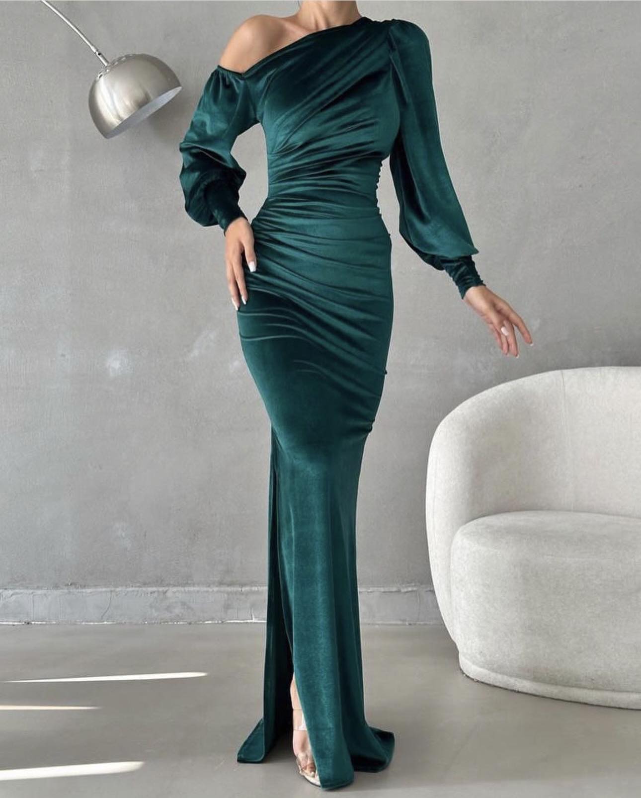 فستان هبة أخضر غامق