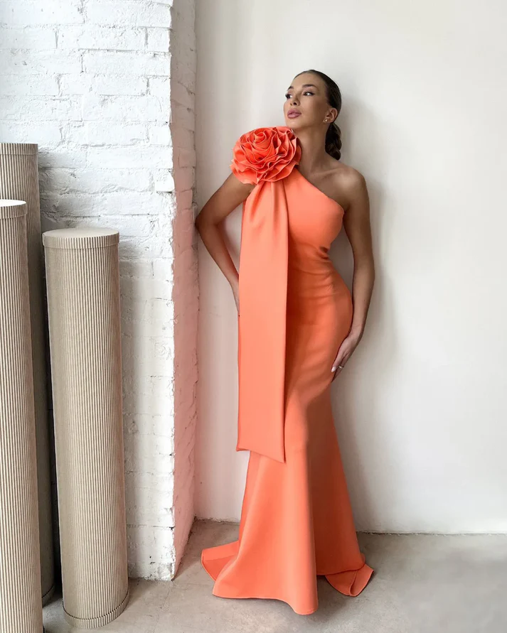 فستان مسك وردي سلمون