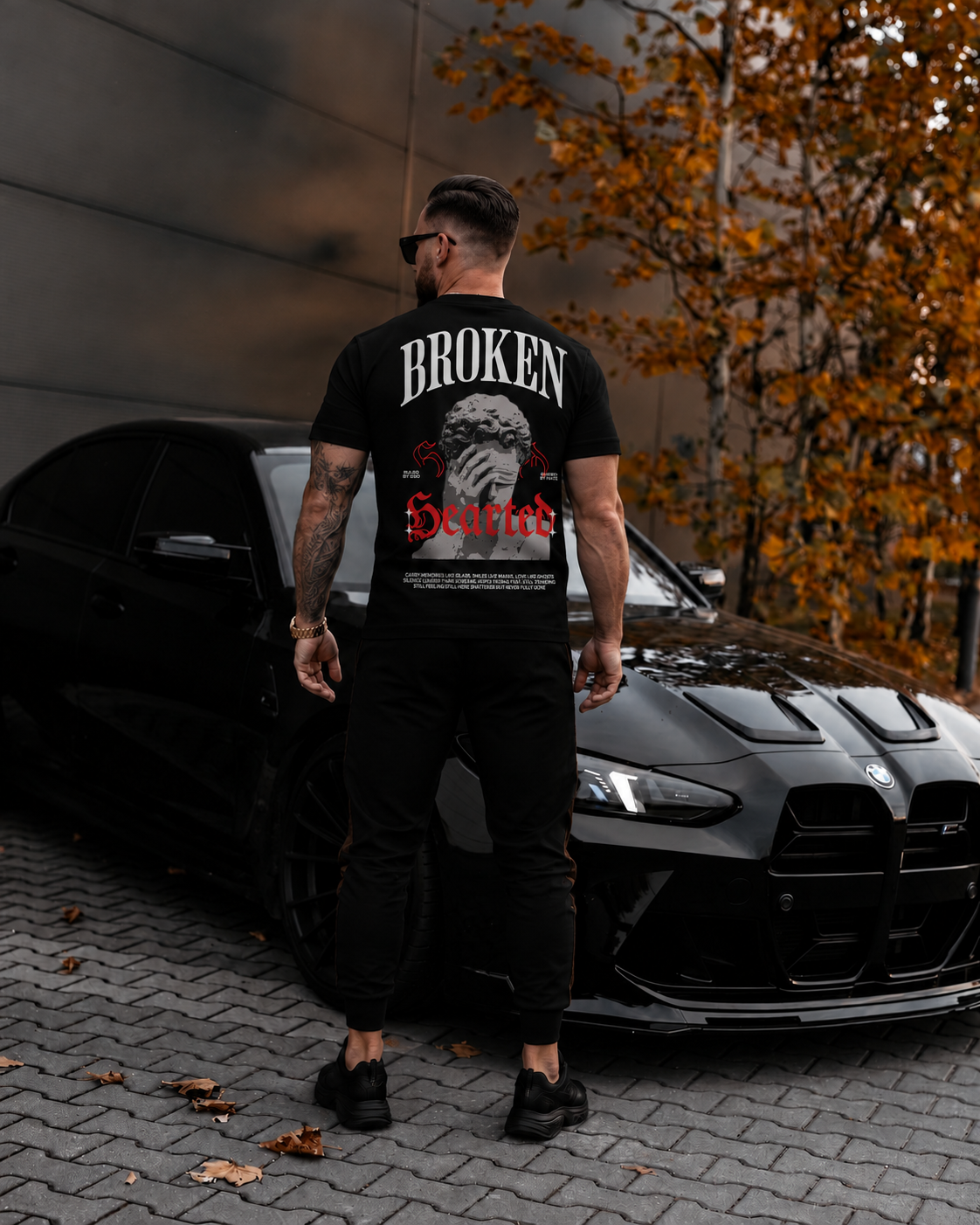 Tricou Barbati Broken Hearted Negru - Regular Fit