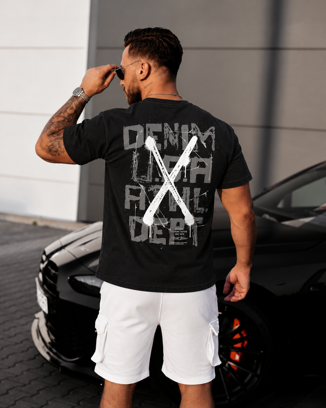 Tricou Barbati Denim X Negru - Regular Fit