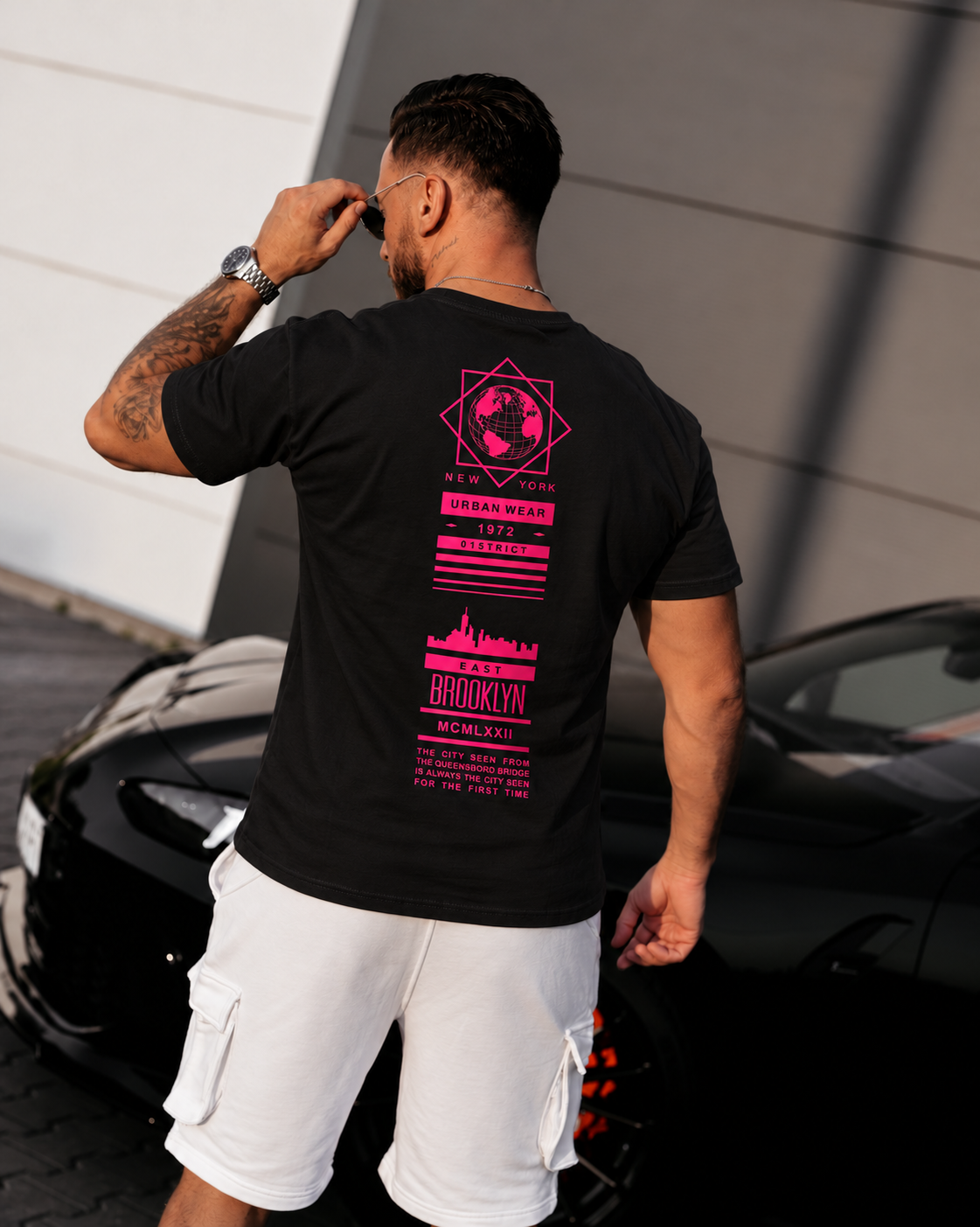 Tricou Barbati East Brooklyn Negru - Regular Fit