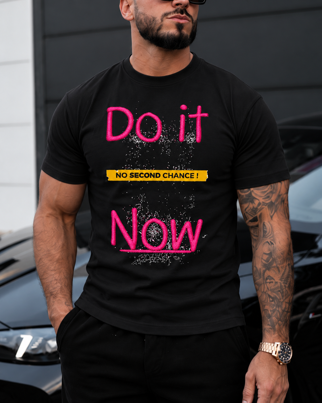 Tricou Barbati Do It Now Negru - Regular Fit