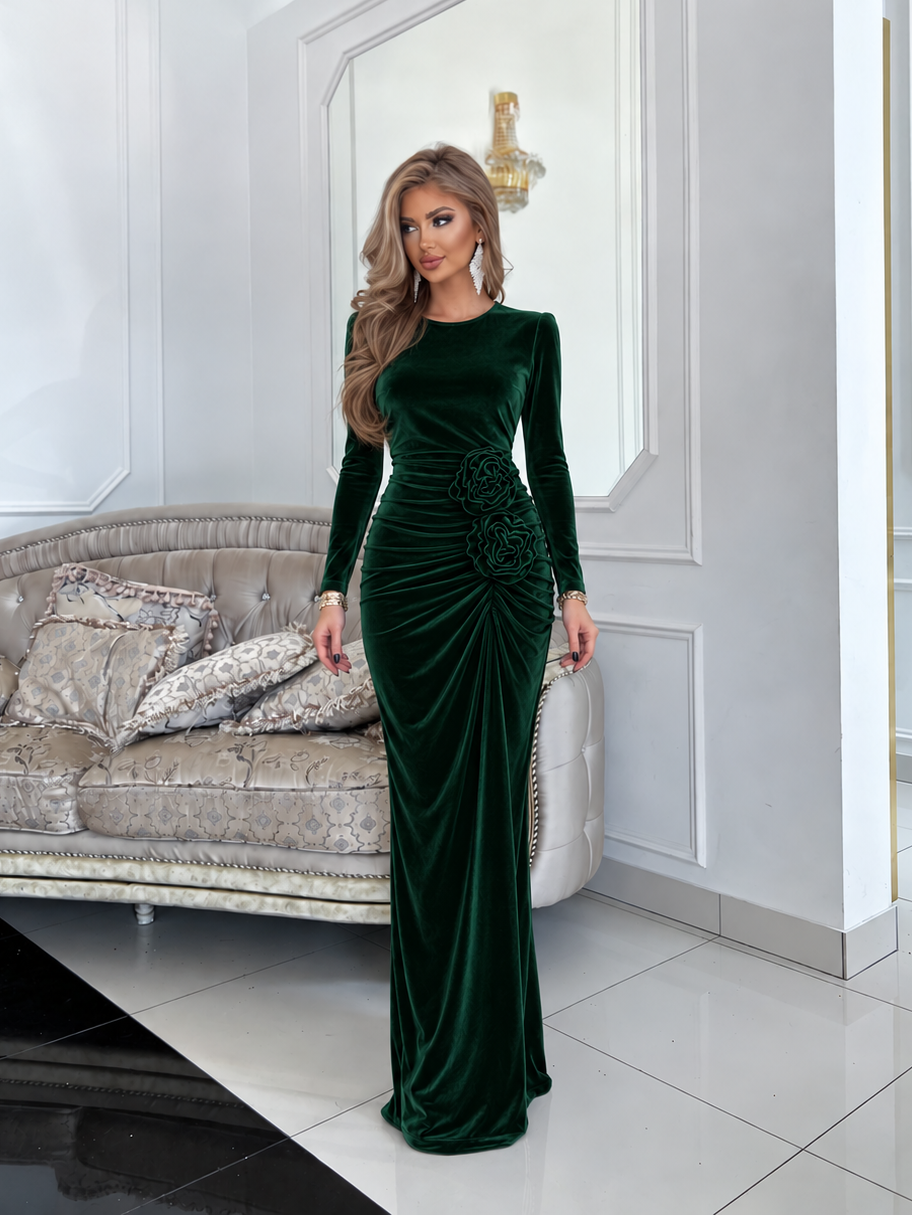 Rochie Nerjis Verde Inchis