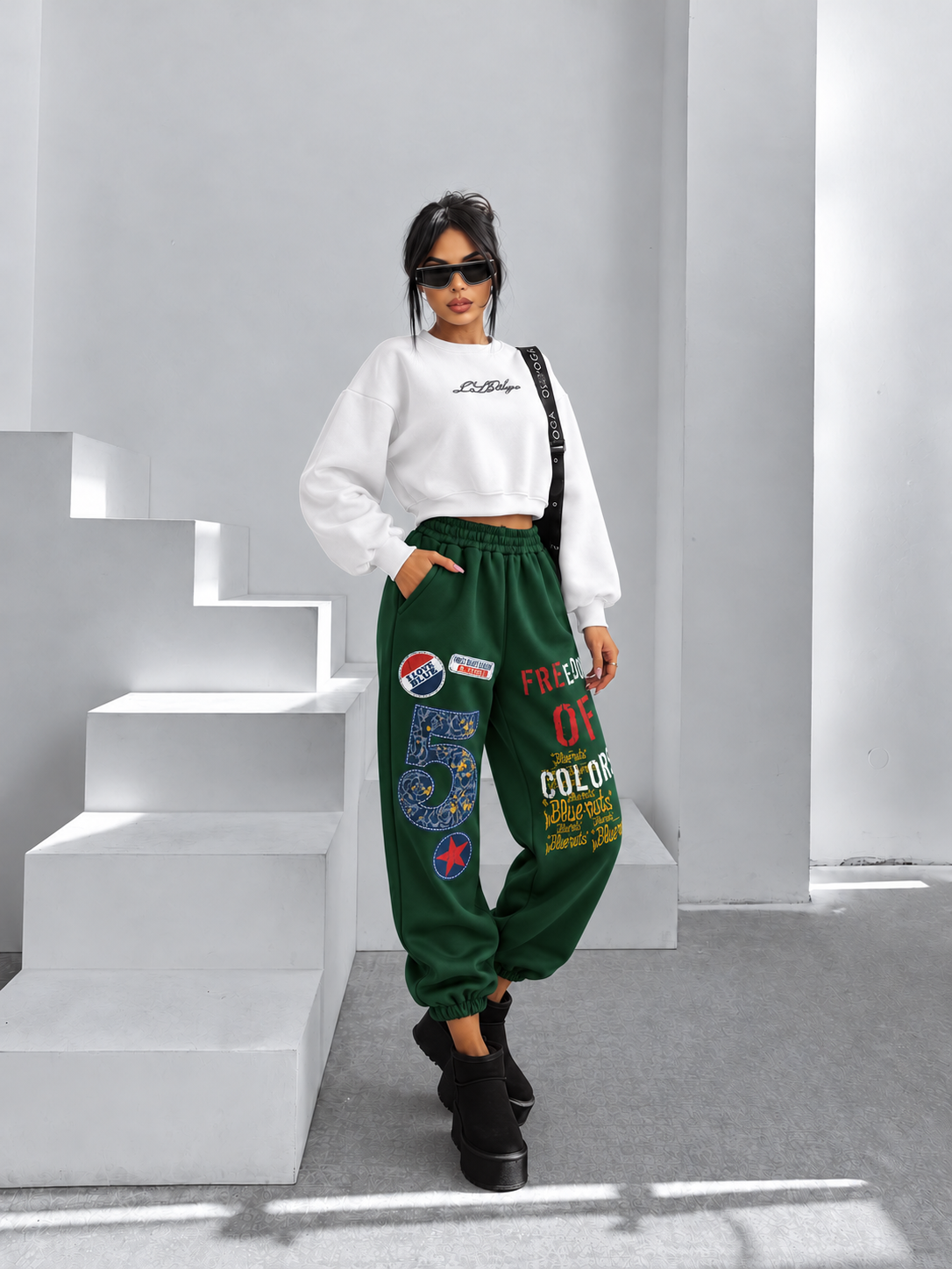 Pantaloni FREEDOM 5 Jogger Verde Inchis