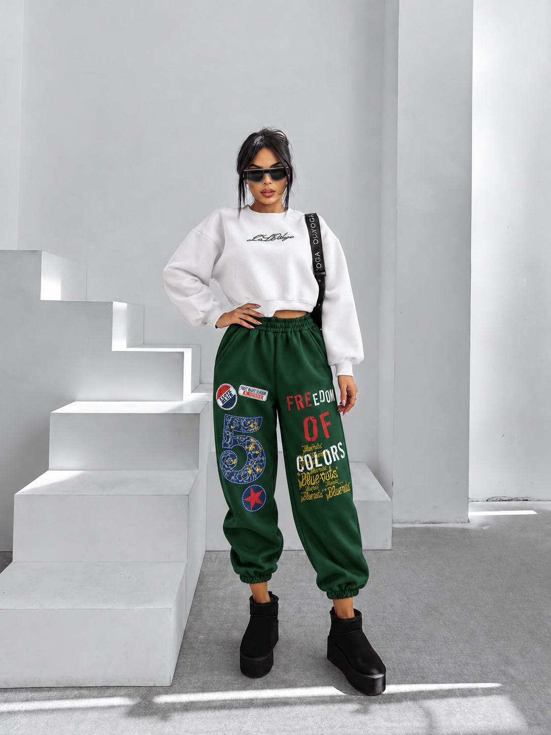 Pantaloni FREEDOM 5 Jogger Verde Inchis