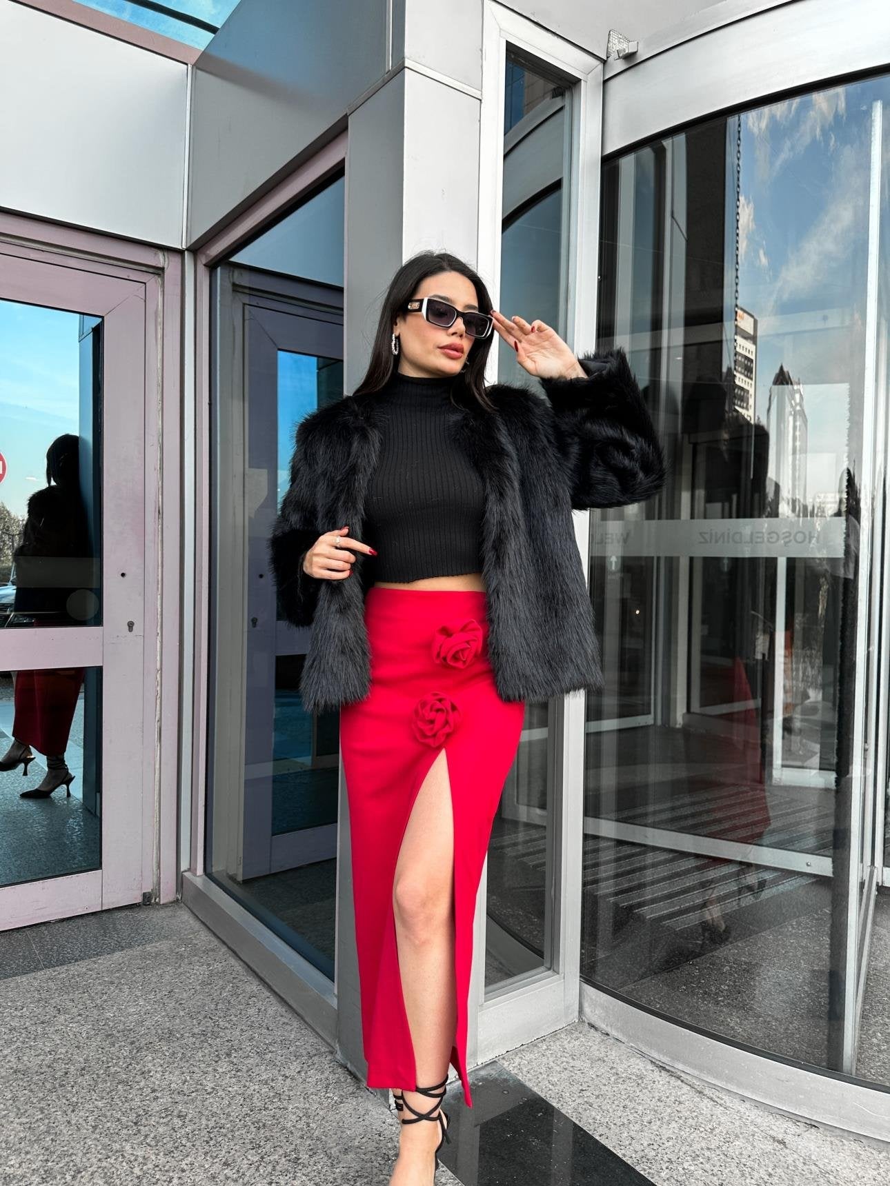 Red Zika skirt