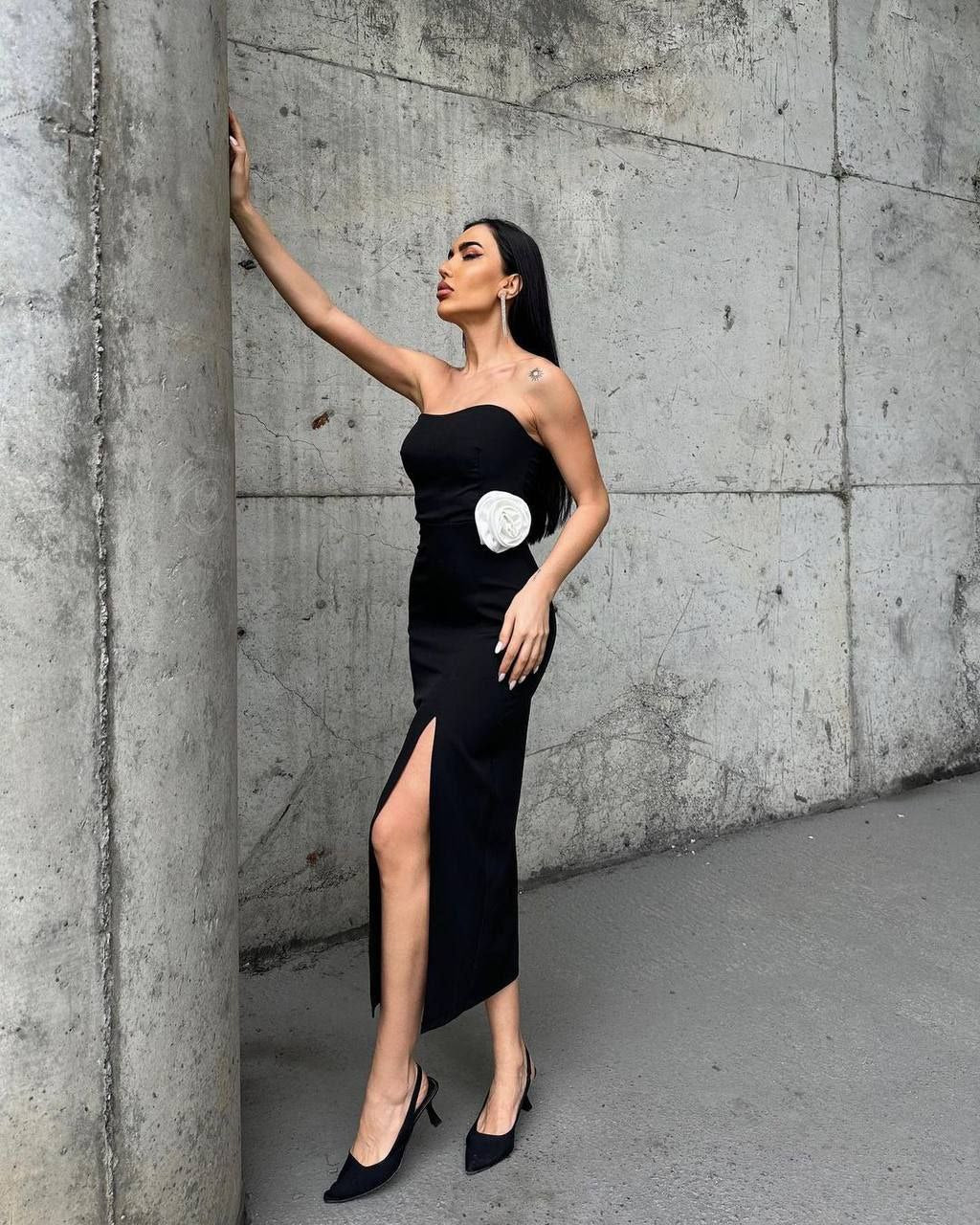 فستان باشا أسود