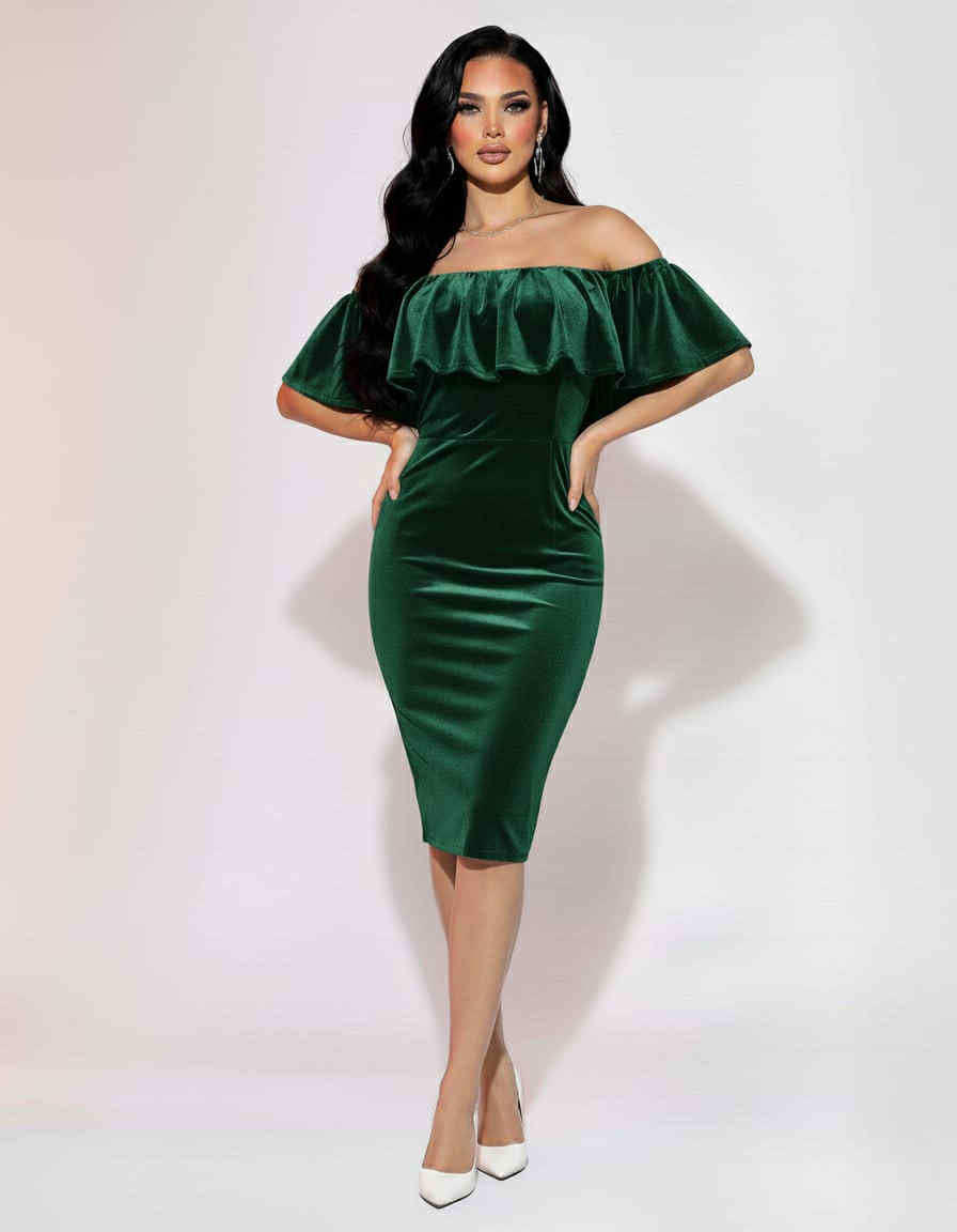 Rochie Asel Verde Inchis