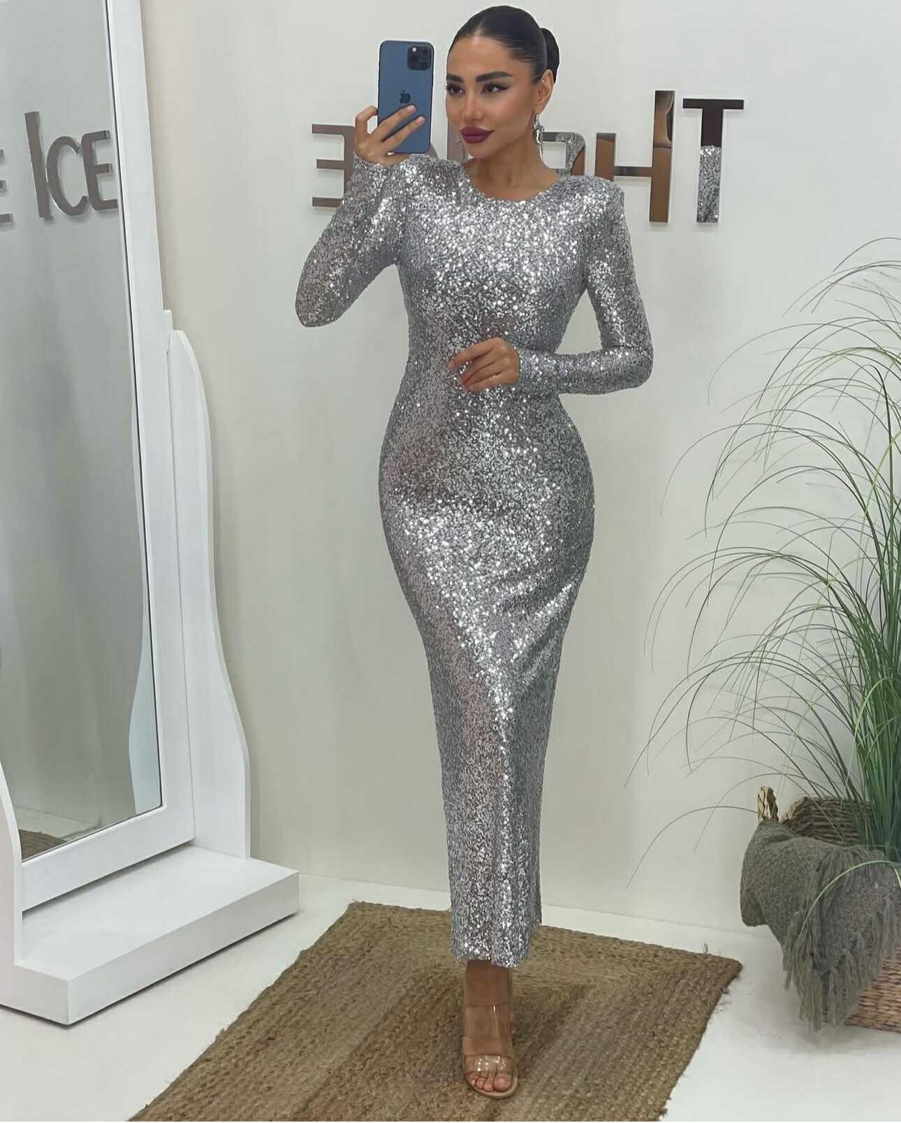 Rochie Jiana Argentiu