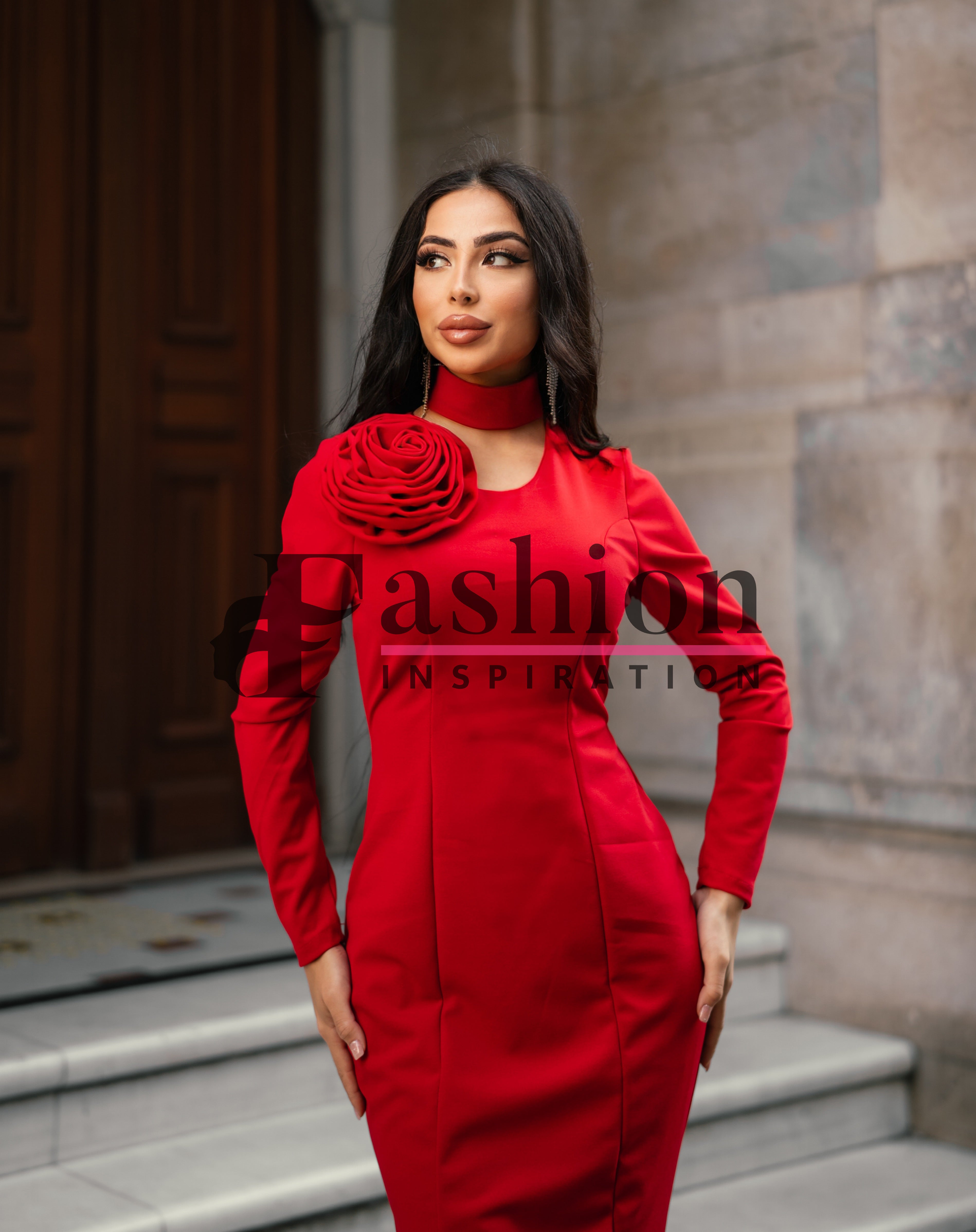 Rochie Rhea Rosu