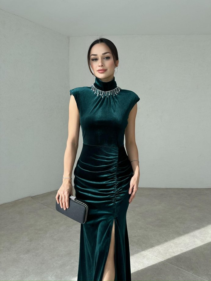 Rochie Fancy Verde Inchis