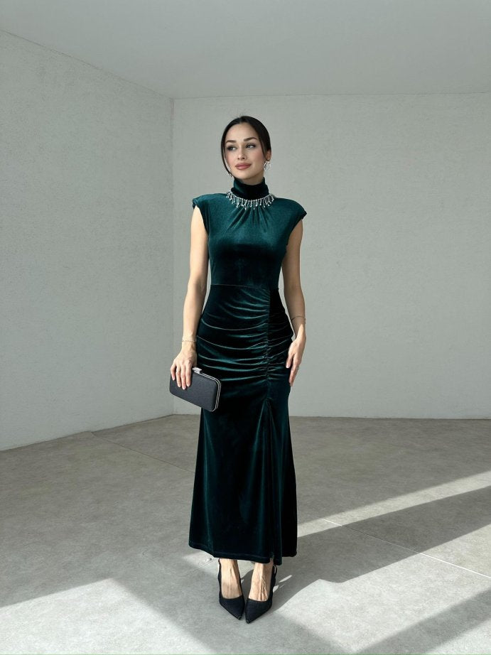 Rochie Fancy Verde Inchis