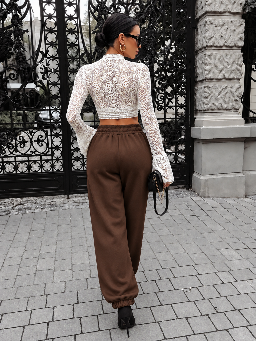 Pantaloni NeverGiveUp Jogger Maro