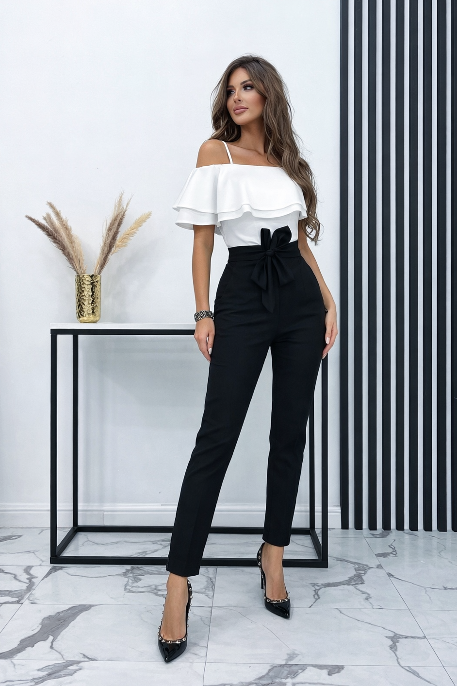 Salopeta Calista Alb