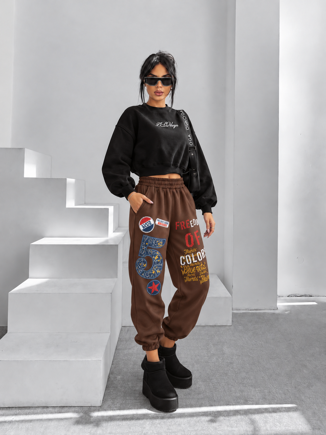 Pantaloni FREEDOM 5 Jogger Maro