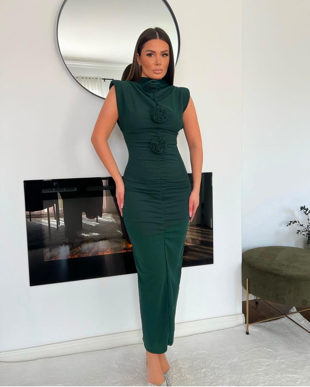 Rochie Cassandra Verde inchis