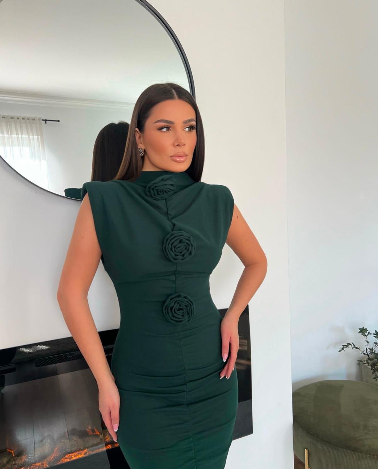 Rochie Cassandra Verde inchis